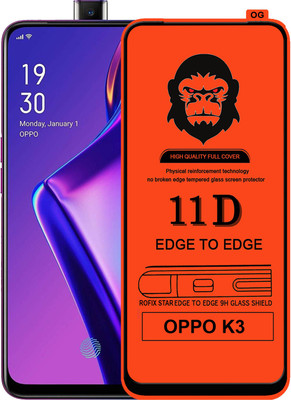 Rofix star Edge To Edge Tempered Glass for OPPO K3(Pack of 1)