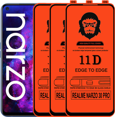 Rofix star Edge To Edge Tempered Glass for REALME NARZO 30 PRO(Pack of 3)