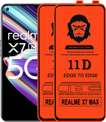 Rofix star Edge To Edge Tempered Glass for REALME X7 MAX(Pack of 2)