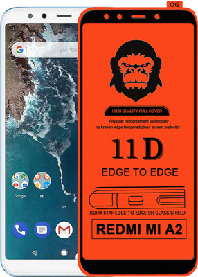 Rofix star Edge To Edge Tempered Glass for Mi A2(Pack of 1)