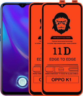 Rofix star Edge To Edge Tempered Glass for OPPO K1(Pack of 2)