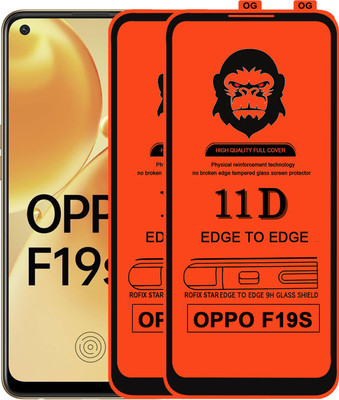 Rofix star Edge To Edge Tempered Glass for OPPO F19S(Pack of 2)