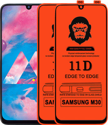 Rofix star Edge To Edge Tempered Glass for SAMSUNG GALAXY M30(Pack of 2)