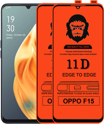 Rofix star Edge To Edge Tempered Glass for OPPO F15(Pack of 2)