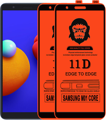 Rofix star Edge To Edge Tempered Glass for SAMSUNG GALAXY M01 CORE(Pack of 2)