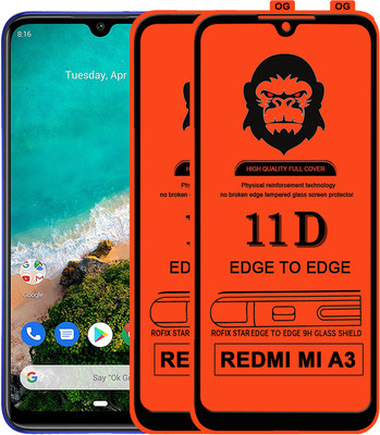 Rofix star Edge To Edge Tempered Glass for REDMI MI A3(Pack of 2)