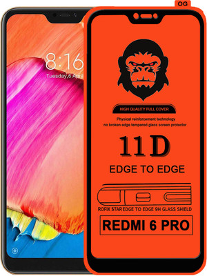 Rofix star Edge To Edge Tempered Glass for Mi Redmi 6 pro(Pack of 1)