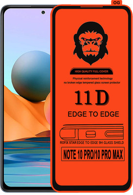 Rofix star Edge To Edge Tempered Glass for REDMI NOTE 10 PRO(Pack of 1)