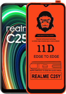 Rofix star Edge To Edge Tempered Glass for REALME C25Y(Pack of 1)