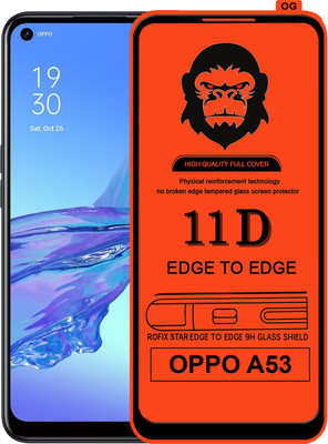 Rofix star Edge To Edge Tempered Glass for OPPO A53(Pack of 1)