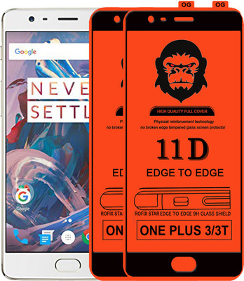 Rofix star Edge To Edge Tempered Glass for OnePlus 3T(Pack of 2)