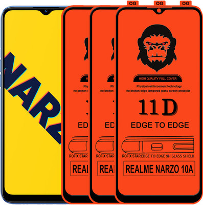 Rofix star Edge To Edge Tempered Glass for REALME NARZO 10A(Pack of 3)