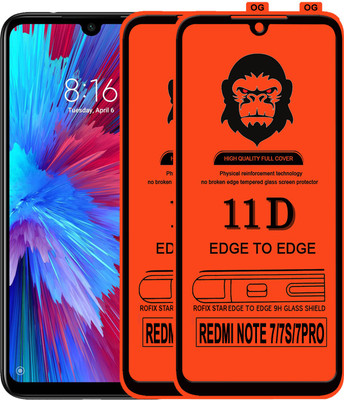Rofix star Edge To Edge Tempered Glass for REDMI NOTE 7 PRO(Pack of 2)