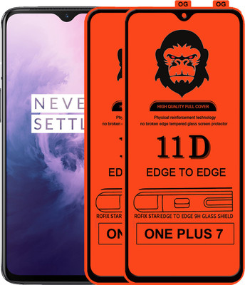 Rofix star Edge To Edge Tempered Glass for ONE PLUS 7(Pack of 2)