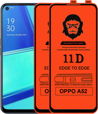 Rofix star Edge To Edge Tempered Glass for OPPO A52(Pack of 2)