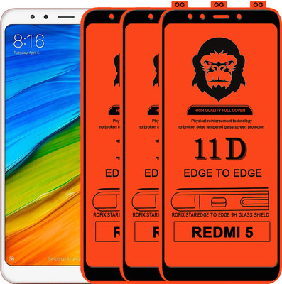Rofix star Edge To Edge Tempered Glass for Mi Redmi 5(Pack of 3)