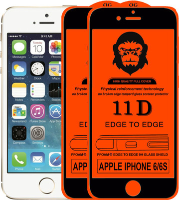 Rofix star Edge To Edge Tempered Glass for Apple iPhone 6(Pack of 2)