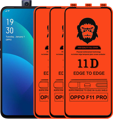 Rofix star Edge To Edge Tempered Glass for OPPO F11 PRO(Pack of 3)