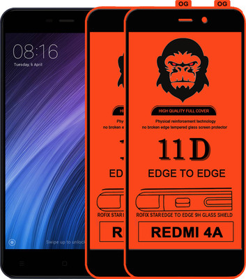 Rofix star Edge To Edge Tempered Glass for Mi Redmi 4A(Pack of 2)