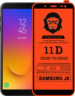 Rofix star Edge To Edge Tempered Glass for Samsung Galaxy J6(Pack of 1)