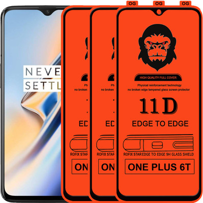 Rofix star Edge To Edge Tempered Glass for OnePlus 6T(Pack of 3)
