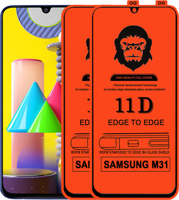 Rofix star Edge To Edge Tempered Glass for SAMSUNG GALAXY M31(Pack of 2)