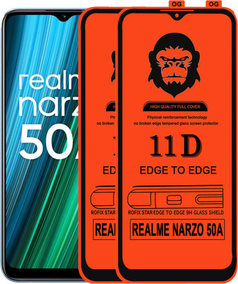 Rofix star Edge To Edge Tempered Glass for REALME NARZO 50A(Pack of 2)