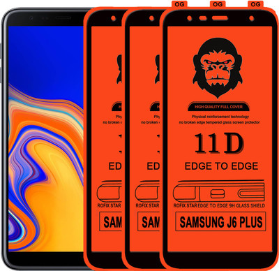 Rofix star Edge To Edge Tempered Glass for SAMSUNG GALAXY J6 PLUS(Pack of 3)