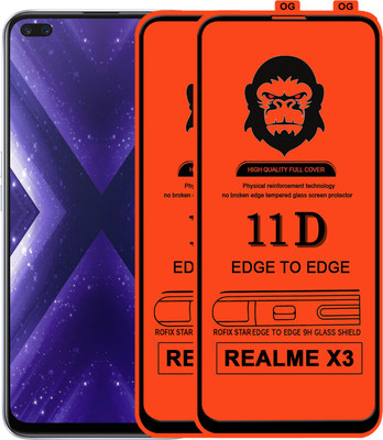 Rofix star Edge To Edge Tempered Glass for REALME X3(Pack of 2)