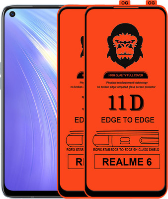 Rofix star Edge To Edge Tempered Glass for REALME 6(Pack of 2)