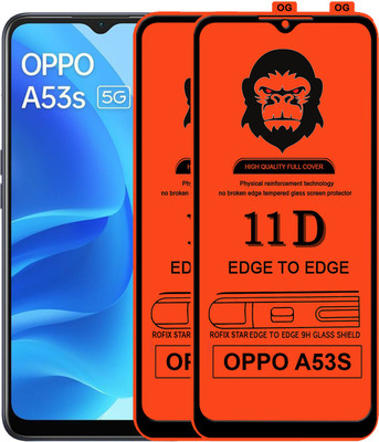 Rofix star Edge To Edge Tempered Glass for OPPO A53S 5G(Pack of 2)