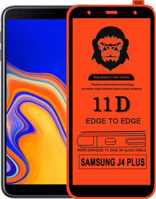 Rofix star Edge To Edge Tempered Glass for SAMSUNG GALAXY J4 PLUS(Pack of 1)