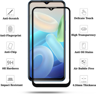 Laxdom Edge To Edge Tempered Glass for VIVO Y75 5G(Pack of 2)