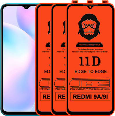 Rofix star Edge To Edge Tempered Glass for REDMI 9I(Pack of 3)