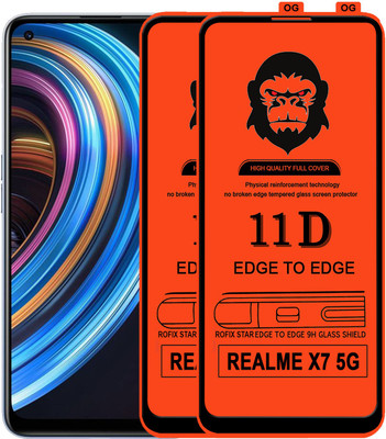 Rofix star Edge To Edge Tempered Glass for REALME X7 5G(Pack of 2)