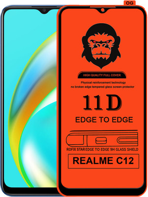 Rofix star Edge To Edge Tempered Glass for REALME C12(Pack of 1)