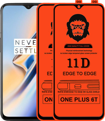 Rofix star Edge To Edge Tempered Glass for OnePlus 6T(Pack of 2)