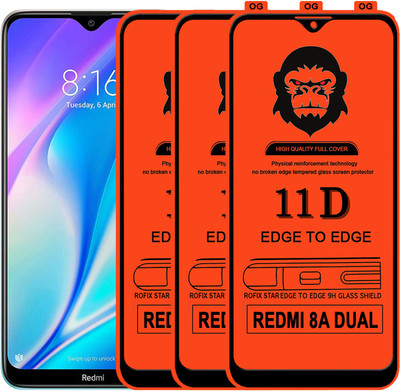 Rofix star Edge To Edge Tempered Glass for REDMI 8A DUAL(Pack of 3)
