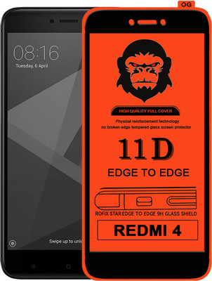 Rofix star Edge To Edge Tempered Glass for Mi Redmi 4(Pack of 1)