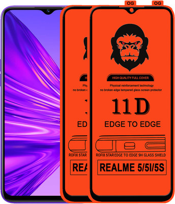 Rofix star Edge To Edge Tempered Glass for REALME 5S(Pack of 2)