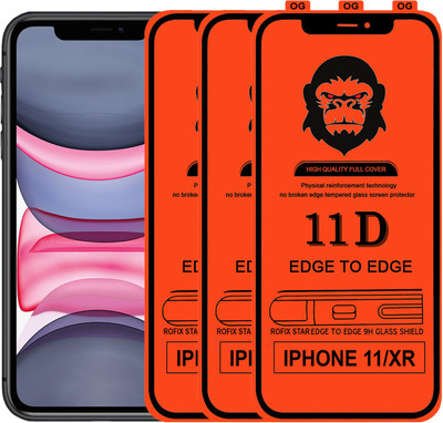 Rofix star Edge To Edge Tempered Glass for Apple iPhone XR(Pack of 3)