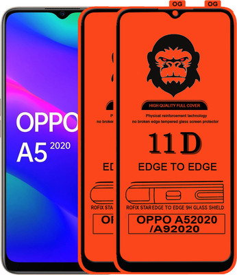 Rofix star Edge To Edge Tempered Glass for OPPO A5 2020(Pack of 2)