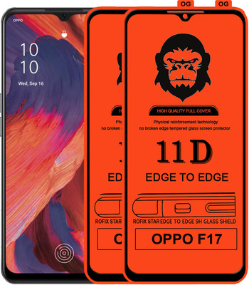 Rofix star Edge To Edge Tempered Glass for OPPO F17(Pack of 2)