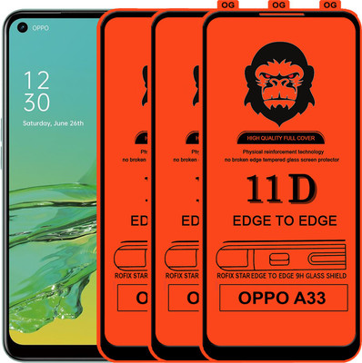 Rofix star Edge To Edge Tempered Glass for OPPO A33(Pack of 3)