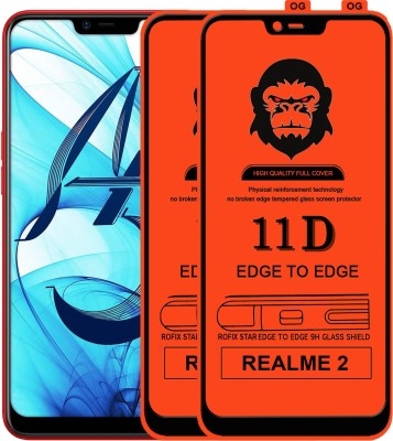 Rofix star Edge To Edge Tempered Glass for Realme 2(Pack of 2)