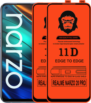 Rofix star Edge To Edge Tempered Glass for REALME NARZO 20 PRO(Pack of 2)
