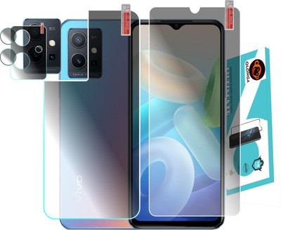 Olonga Front and Back Screen Guard for VIVO IQOO Z6 5G, VIVO T1 5G(Pack of 3)