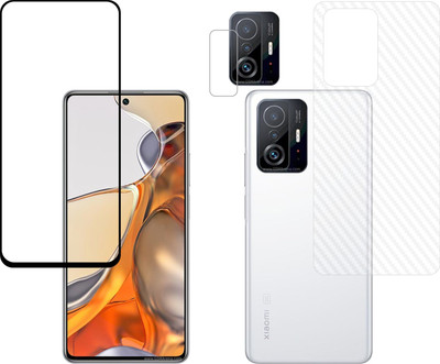 Vatsin Front and Back Tempered Glass for Redmi Note 11 SE, Redmi Note 11 SE (Back Carbon Fiber)(Pack of 3)