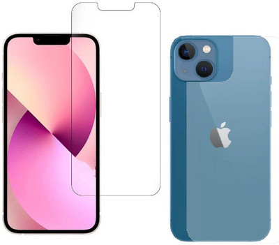 Gtel Front and Back Tempered Glass for Iphone 13(Pack of 2)