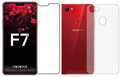 Gtel Front and Back Tempered Glass for Oppo F7 (D-Plus Glass)(Pack of 1)